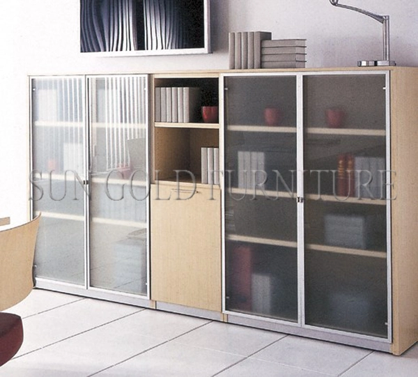 Simple Modern Data Cabinet Office Furniture Two Door Wooden Filing Cabinet Storage