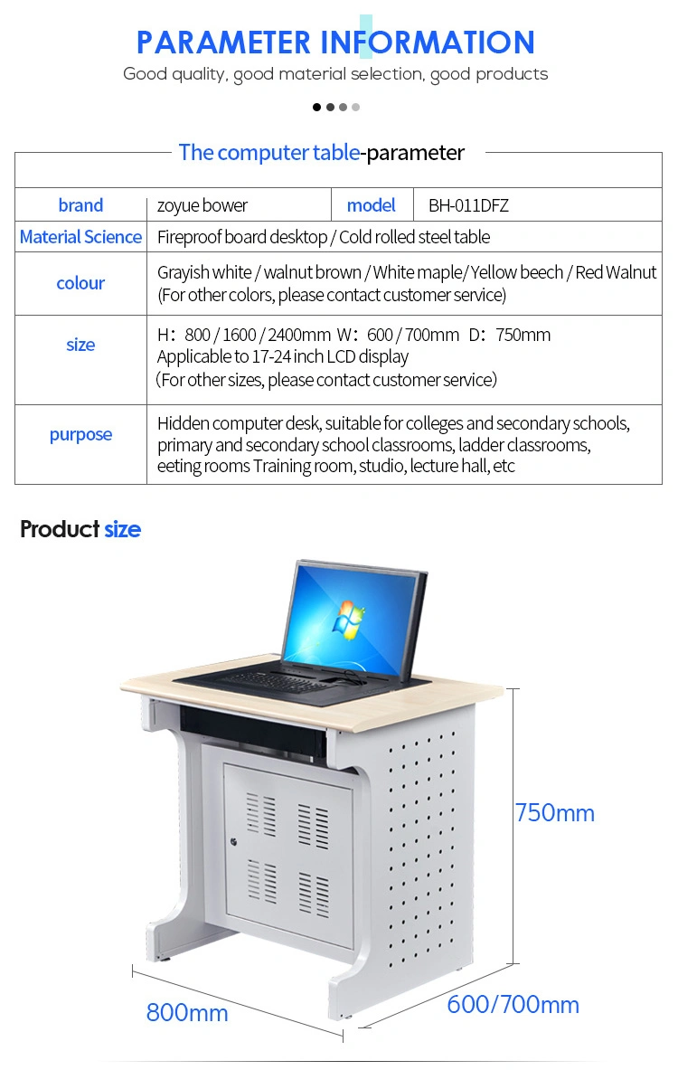 Electric Flipping Computer Desk Retractable Desktop Office Conference Modern Computer Training Desk