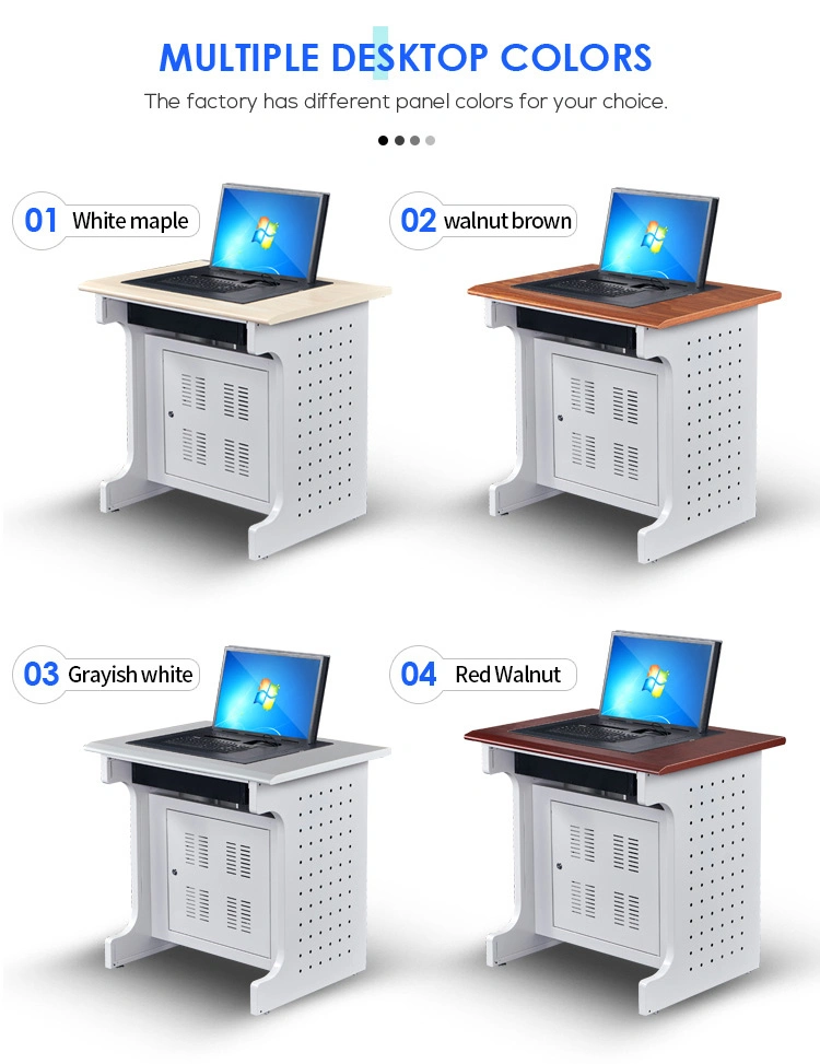 Electric Flipping Computer Desk Retractable Desktop Office Conference Modern Computer Training Desk