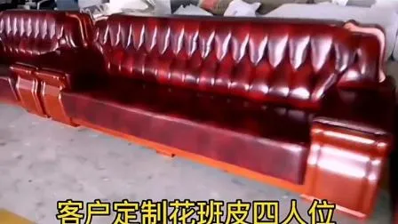 Newest Chinese Style Leisure Home Living Room Genuine Leather Sofa Office Furniture