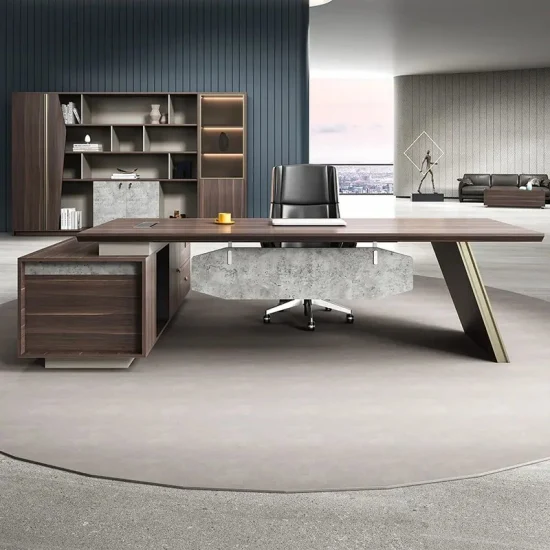 Luxury Woodworking Table Executive Wooden Commercial Furniture Schreibtisch Office Table Office Furniture Desk